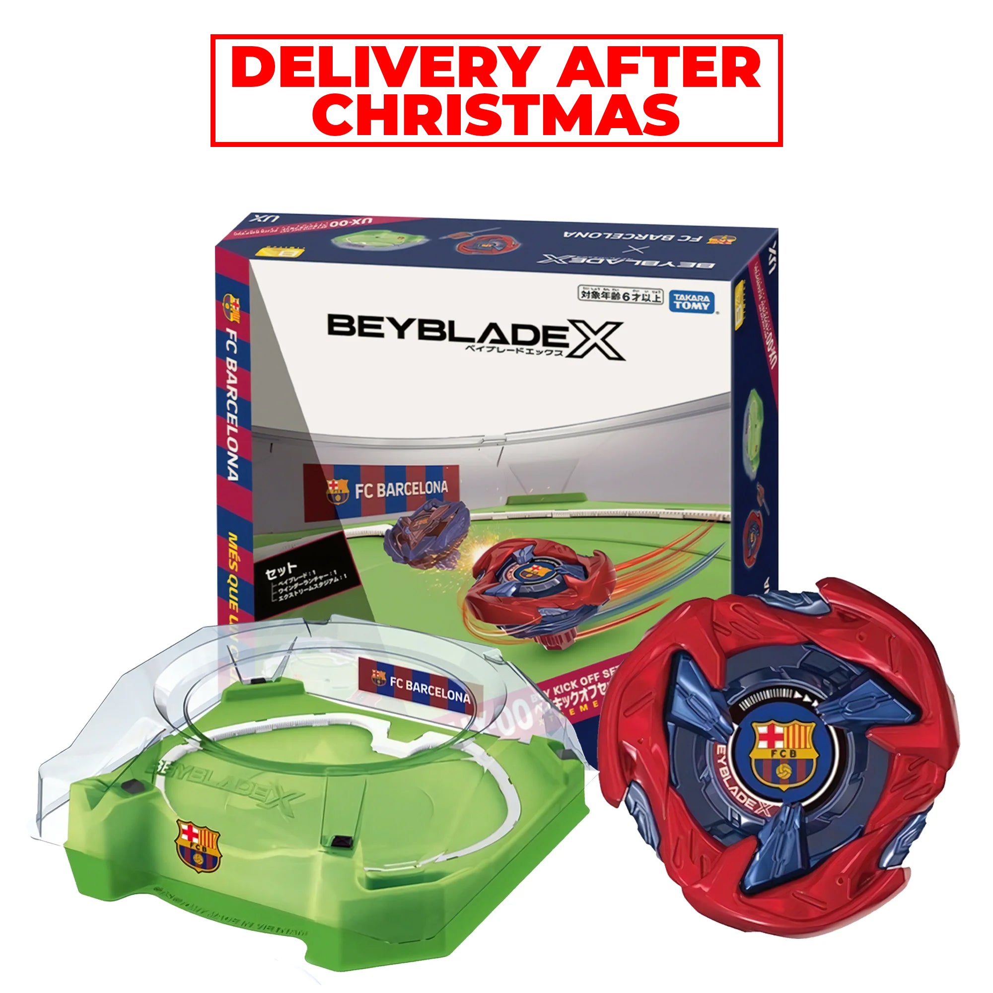 [Pre-Order JAN 25] Takara Tomy Beyblade X UX-00 Bey Kick Off Set FC Barcelona Ver